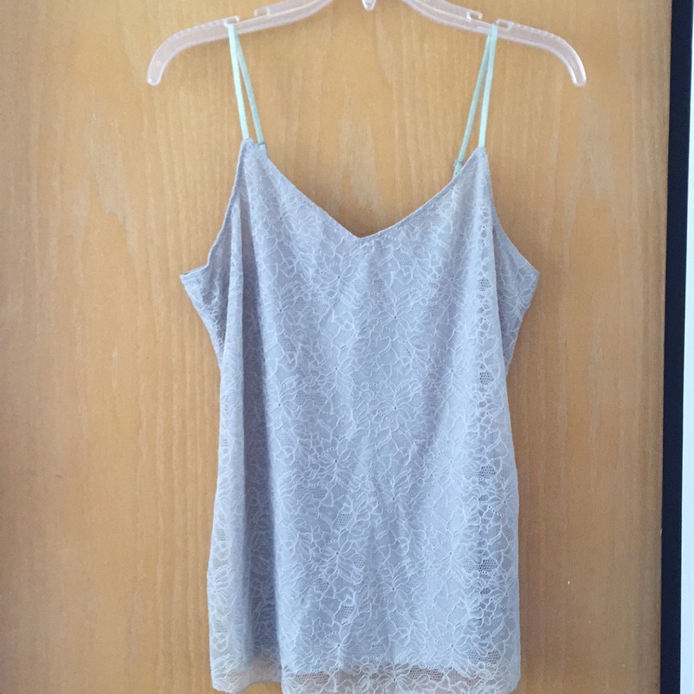 Banana Republic gray lace tank top